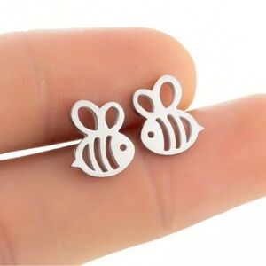 Bee Stud Earrings Stainless steel. Various colours available.